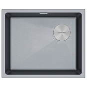 Paulmark Lumi Кухонная мойка It-Granit 55,5х44 см, цвет: серый металлик LU55SK-GRM