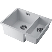 Omoikiri Kata 55-2-U-WH Кухонная мойка из Artgranit 55x42 см, цвет: белый 4997526