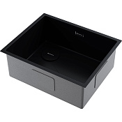 Omoikiri Taki 54-U/IF-L Side SF-GB Кухонная мойка из нержавеющей стали 54x44 см, цвет: графит 4997476