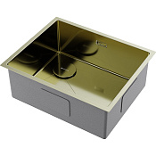 Omoikiri Taki 54-U/IF-L Side SF-LG Кухонная мойка из нержавеющей стали 54x44 см цвет: светлое золото 4997475