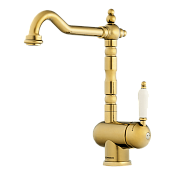 Omoikiri Kyoto-G Смеситель для кухни, высота излива 22 см, цвет: золото 4994508