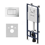 Am.Pm MasterFit Инсталляция для унитаза, глуб. 20 см, клавиша, креплений, шумоиз., цвет: хром мат. I012710.0231