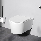 Am.Pm Func Унитаз подвесной 37,5x54 см, безободковый, цвет: белый матовый C8F1701MWSC