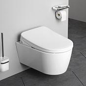 Am.Pm Func Унитаз подвесной 37,5x54 см с функцией биде, электронное управление,цвет: белый глянцевый C8F1702SC