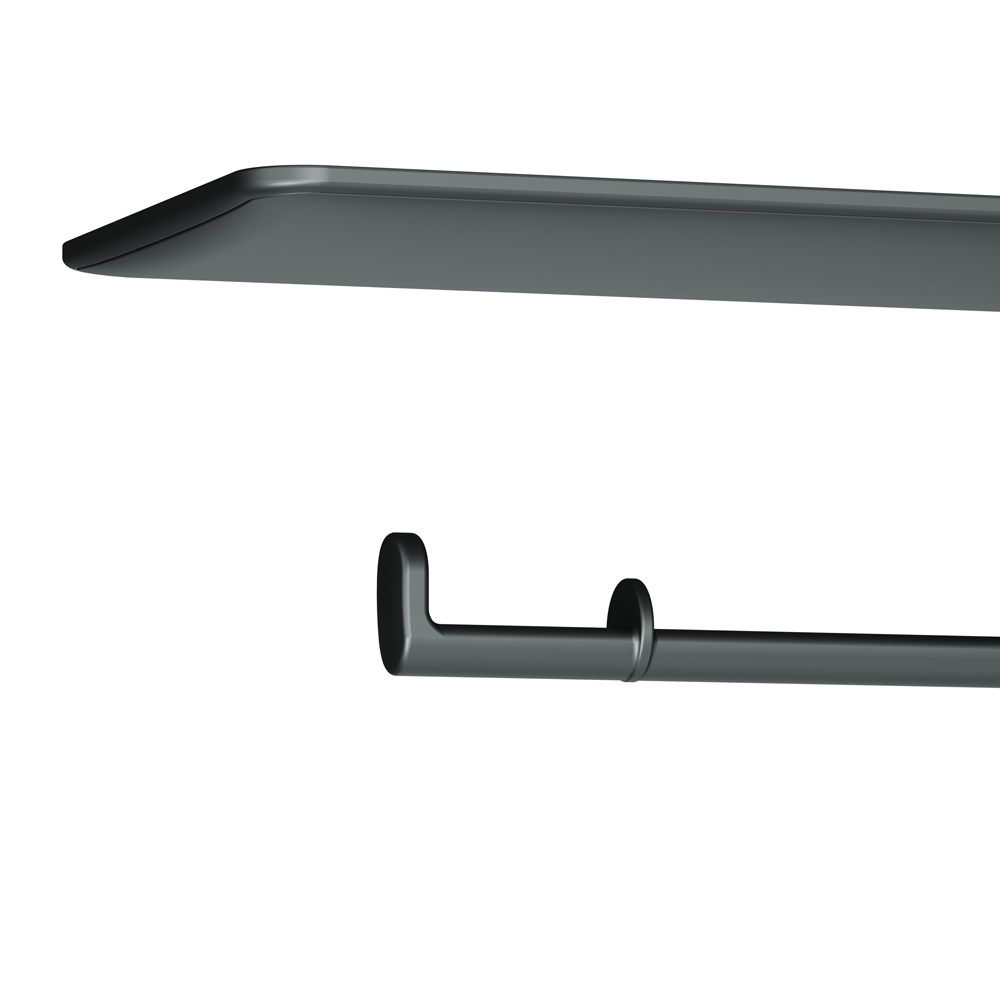 Am.Pm Func Гигиенический душ: смесит, ручной душ, шланг 120 см, полочка, цвет: черный матовый F0H8F922