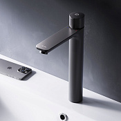 Am.Pm X-Joy Смеситель для раковины высокий, без донного клапана, излив 15,5 см, цвет: черный мат. F85A92522