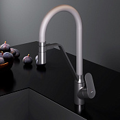 Am.Pm Like Смеситель для кухни с возможностью подключения фильтра, гибкий излив, цвет: черный мат. F8007825