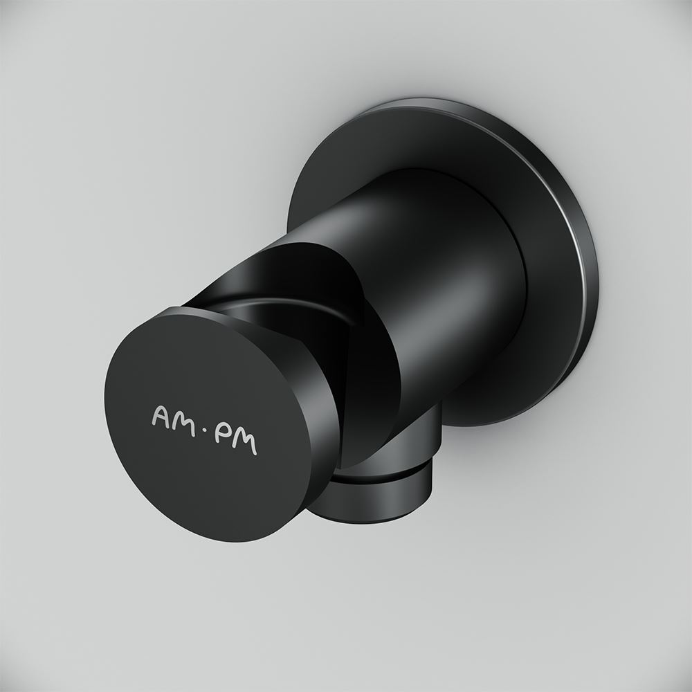 Am.Pm Шланговое подключение с держателем душа, цвет: черный матовый F0602122