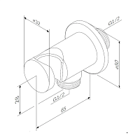 Am.Pm Шланговое подключение с держателем душа, цвет: черный матовый F0602122