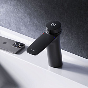 Am.Pm Inspire V2.0 Смеситель для раковины на 1 отверстие, без д/к, излив 12,5 см, цвет: черный мат. F50A02522