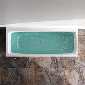 Am.Pm Func Ванна пристенная 170х70 см, слив по центру, акрил, цвет: белый глянцевый W84A-170-070W-A