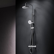 Am.Pm X-Joy Душевая стойка: термостат, верхний и ручной душ, шланг, цвет: хром глянцевый F0785A500