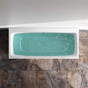 Am.Pm Func Ванна пристенная 160х70 см, слив по центру, акрил, цвет: белый глянцевый W84A-160-070W-A