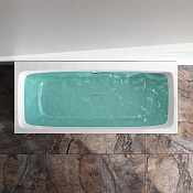 Am.Pm Func Ванна пристенная 170х75 см, слив по центру, акрил, цвет: белый глянцевый W84A-170-075W-A