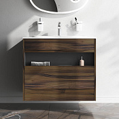 Am.Pm Func Тумба под раковину 80,8х49х70h см, подвесная, 1 ящик и ниша, цвет: темное дерево M8FFUX0801OF