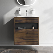 Am.Pm Func Тумба под раковину 60,8х49х70h см, подвесная, 1 ящик и ниша, цвет: темное дерево M8FFUX0601OF