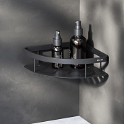 Am.Pm Sense L Полка подвесная 30 см, угловая, цвет: черный матовый A7454122