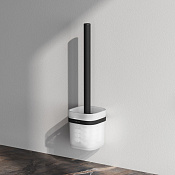 Am.Pm Func Ершик для унитаза подвесной со стеклянной колбой, цвет: черный матовый A8F33322