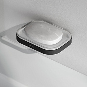 Am.Pm Func Мыльница со стеклянной чашей, подвесная, цвет: черный матовый A8F34222