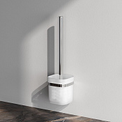 Am.Pm Func Ершик для унитаза подвесной со стеклянной колбой, цвет: хром глянцевый A8F33300