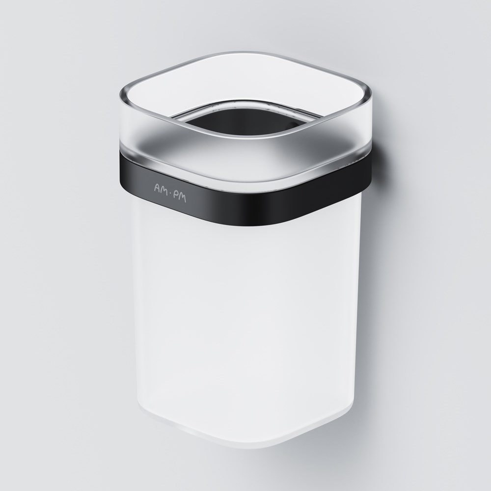 Am.Pm Func Стакан подвесной, стеклянный, цвет: черный матовый A8F34322