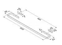 Am.Pm Func Полотенцедержатель 60 см, подвесной, цвет: хром глянцевый A8F346400