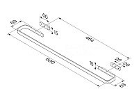 Am.Pm Func Полотенцедержатель 60 см, подвесной, цвет: черный матовый A8F346422