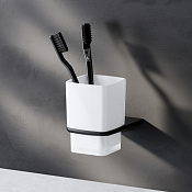 Am.Pm Inspire V2.0 Стакан подвесной, стеклянный, цвет: черный матовый A50A34322