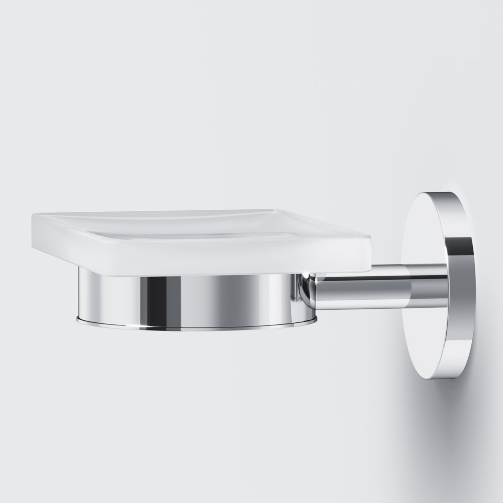 Am.Pm X-Joy Мыльница со стеклянной чашей, подвесная, цвет: хром глянцевый A85A34200