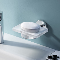 Am.Pm X-Joy Мыльница со стеклянной чашей, подвесная, цвет: хром глянцевый A85A34200