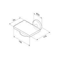 Am.Pm X-Joy Мыльница со стеклянной чашей, подвесная, цвет: хром глянцевый A85A34200