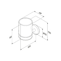 Am.Pm X-Joy Стакан подвесной, стеклянный, цвет: хром глянцевый A85A34300
