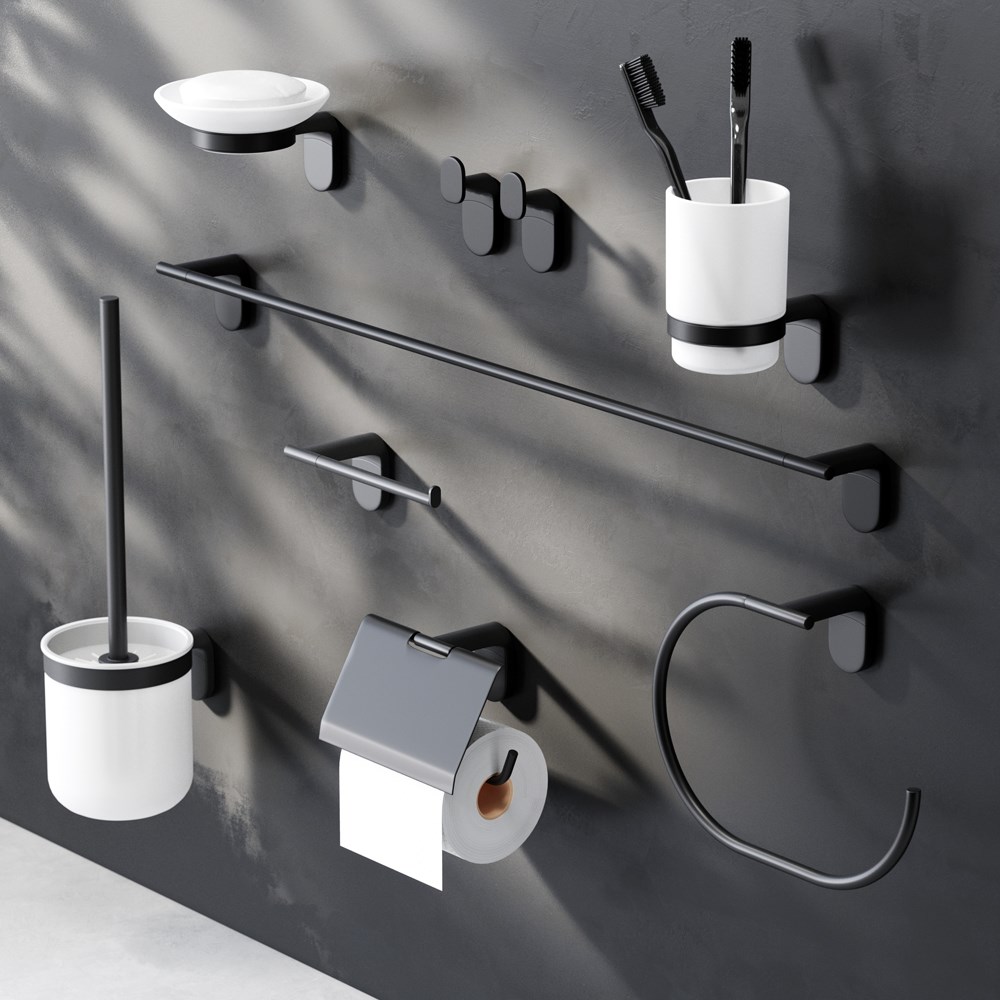 Am.Pm X-Joy Стакан подвесной, стеклянный, цвет: черный матовый A8434322