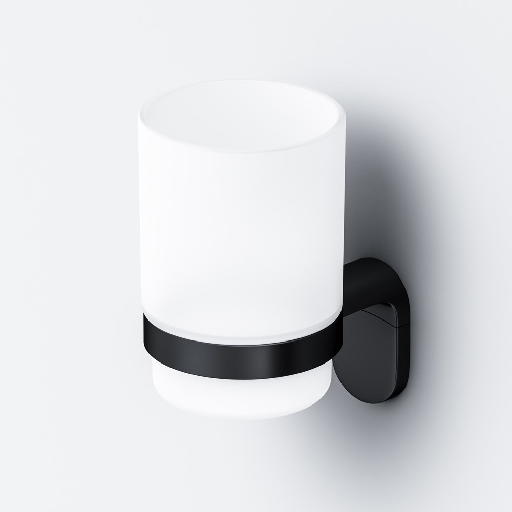 Am.Pm X-Joy Стакан подвесной, стеклянный, цвет: черный матовый A8434322