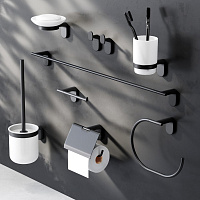 Am.Pm X-Joy Стакан подвесной, стеклянный, цвет: черный матовый A8434322