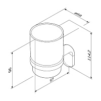 Am.Pm X-Joy Стакан подвесной, стеклянный, цвет: черный матовый A8434322
