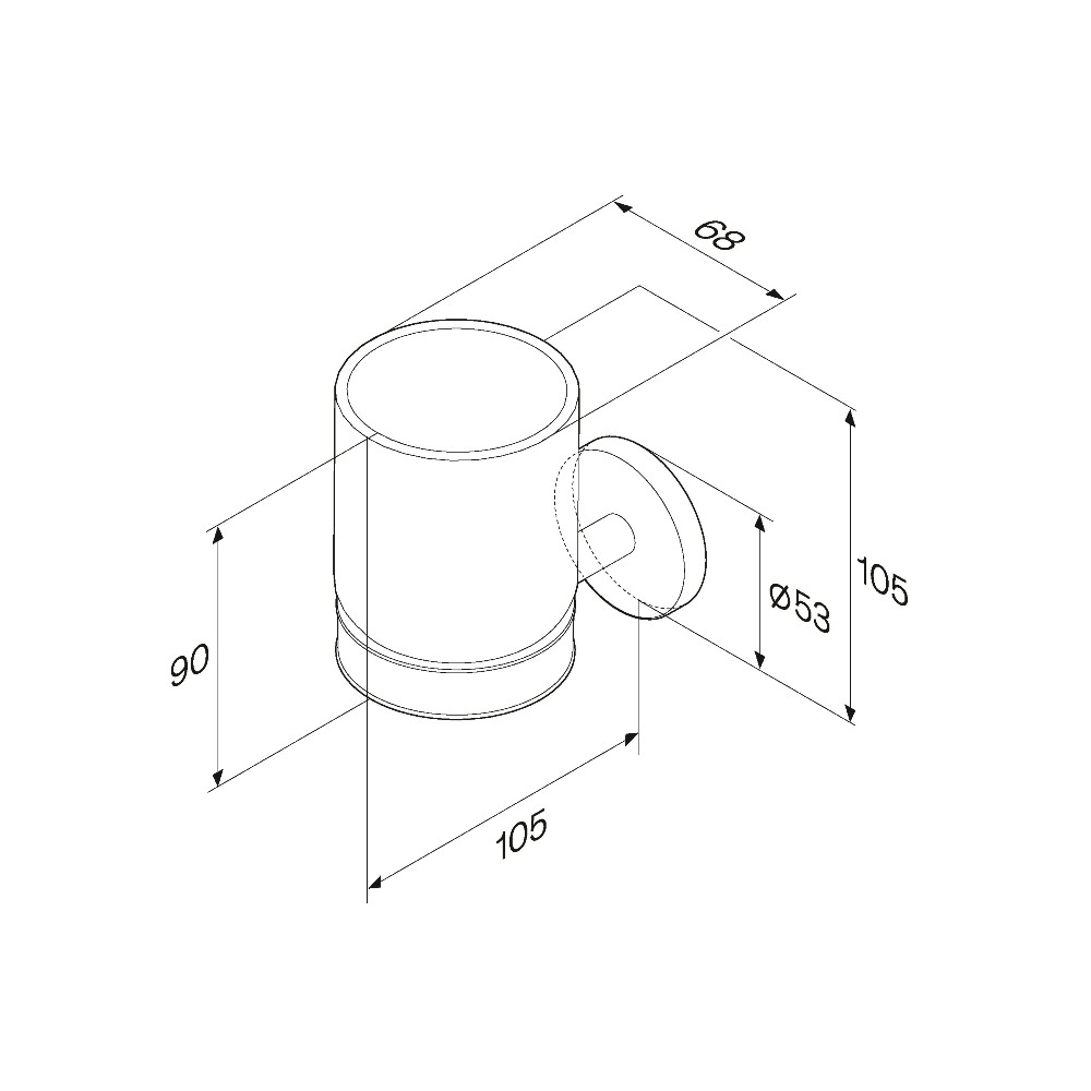 Am.Pm X-Joy Стакан подвесной, стеклянный, цвет: черный матовый A85A34322