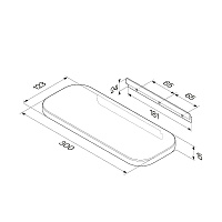 Am.Pm Func Полка подвесная 30 см, цвет: черный матовый A8F37622