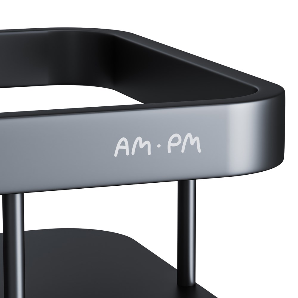 Am.Pm Sense L Полка подвесная 34,5 см, двухъярусная, цвет: черный матовый A7453222