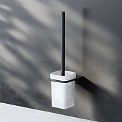 Am.Pm Inspire V2.0 Ершик для унитаза подвесной со стеклянной колбой, цвет: черный матовый A50A33422