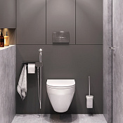 Am.Pm Spirit V2.0 Унитаз подвесной 36,5x48,5 см, с гигиеническим душем, сиденье, цвет: белый глянец CK70H1003W