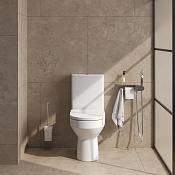 Am.Pm Spirit V2.0 Унитаз-компакт напольный 39x63 см, безободковый, с крышкой, цвет: белый глянцевый CK70C1804W