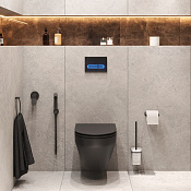 Am.Pm Spirit Комплект: инсталляция, унитаз подвеснй, сиденье, кнопка смыва, цвет: черный матовый CK70GH