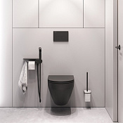 Am.Pm Spirit V2.0 Унитаз подвесной 36,5x48,5 см, с гигиеническим душем, сиденье, цвет: черный мат. CK70H1103B