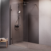 Am.Pm X-Joy Душевое ограждение walk-in 100,4х195h см, прозрачное 6 мм, цвет: хром матовый W94WI-100-F1-MTE