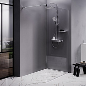 Am.Pm Func Душевое ограждение walk-in 120,1х200h см, прозрачное 8 мм, цвет: хром глянцевый W84WI-120-F1-MTE