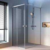 Am.Pm X-Joy Душевой уголок 118,4х88,4х190h см, стекло прозрачное 6 мм, без поддона, цвет: хром мат. W94G-403-12090-MТ