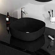 Am.Pm Func Раковина чаша 43х43х13,5h см, без перелива, цвет: черный матовый M8FWCC30430BM