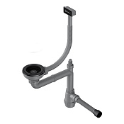 Omoikiri WK-1-GB Арматура для одночашевых моек с прямоугольным переливом цвет: графит 4956875