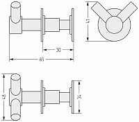 Сунержа Виват Крючок двойной подвесной для полотенцесушителя, нержавеющая сталь, цвет: матовый белый 30-2010-0005